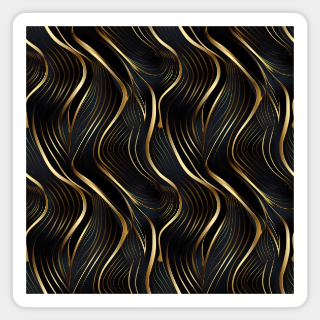 Golden Lattice: Luxurious Linearity in Gold Sticker by star trek fanart and more